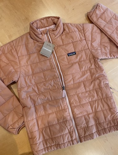 NEW! PATAGONIA Kid Youth Girl Boy Nano Puff Jacket—XL: 14—Insulated—(Peach/Tan) - Picture 3 of 10