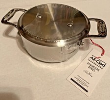 All-Clad One Mini Cocotte w/ Lid 0.5 qt Stainless Steel Brand New Sealed Tags