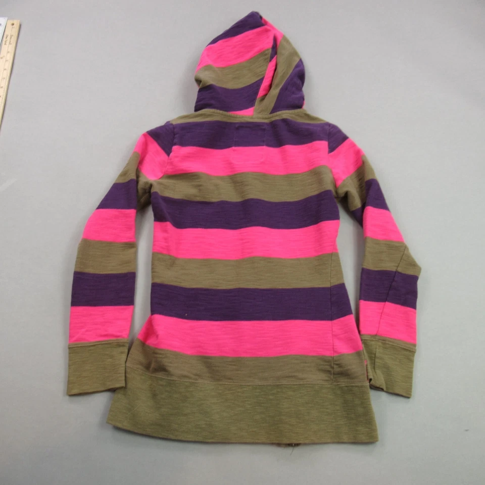 Chaqueta Burton Mujer XS Cremallera Completa Manga Larga Exterior Rayas Capucha Foto 3 de 4