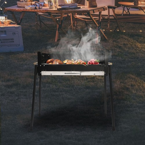 Folding Barbecue Charcoal Grill Stainless Steel BBQ Outdoor Camping Barbecue - Picture 19 of 19
