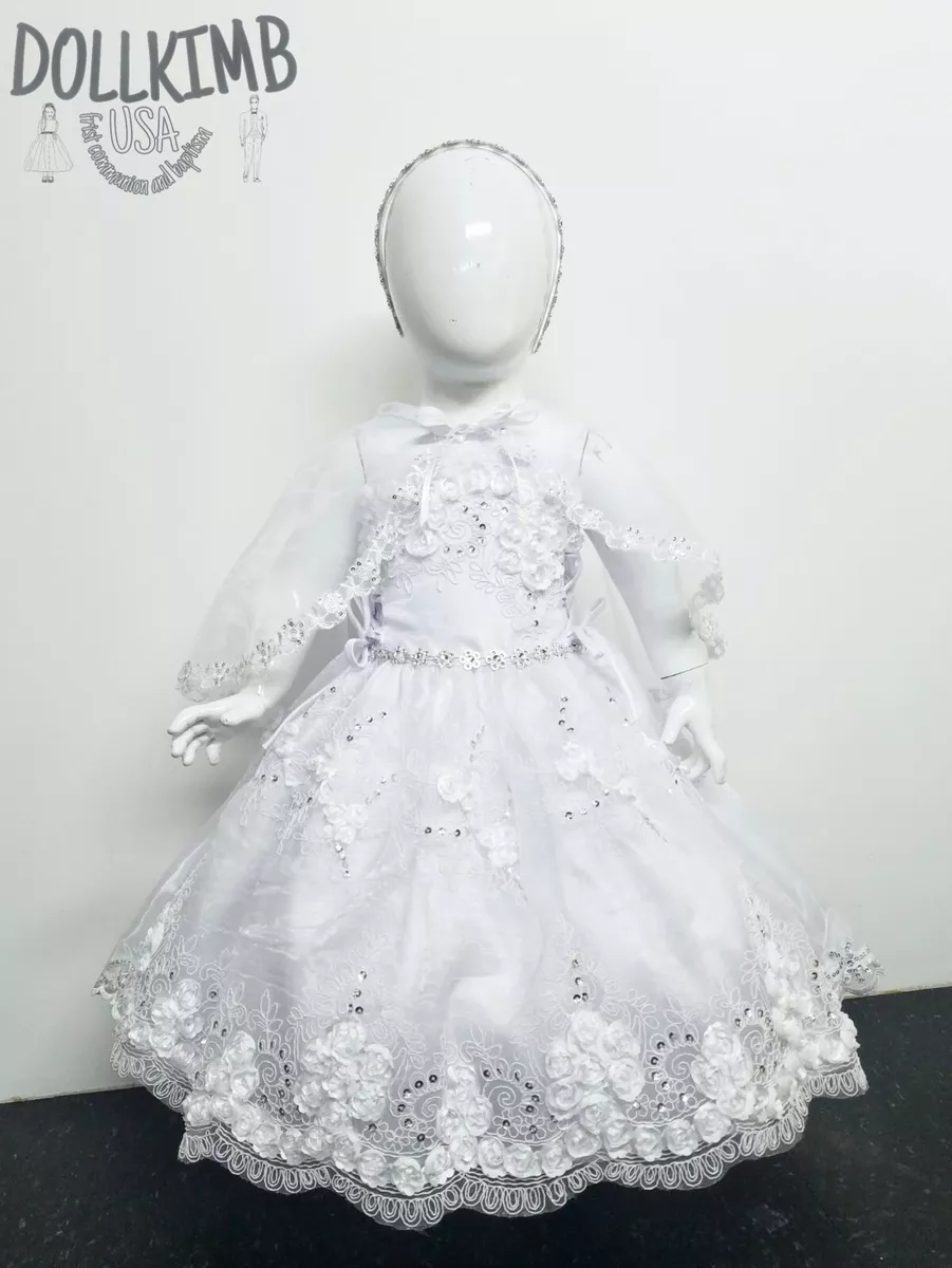 VESTIDO BLANCO DE BAUTIZO PARA NI A. BEBE. Baby Girl Christening