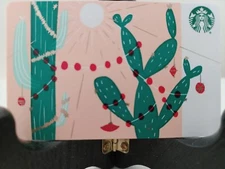 STARBUCKS CARD 2018 " HOLIDAY DESERT " CACTUS 🌵AND HOLIDAY LIGHTS~GREAT PRICE