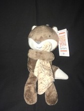 Carters Brown Fox Plush Toy Rattle Lovey Just One You Stuffed Animal New
