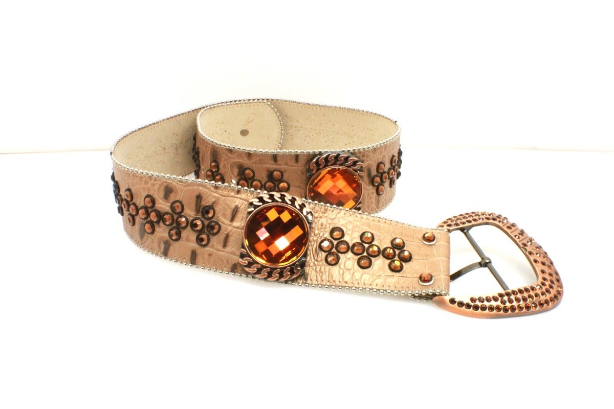 BB Simon belt L Amber Brown Swarovski Crystals | eBay display picture 1