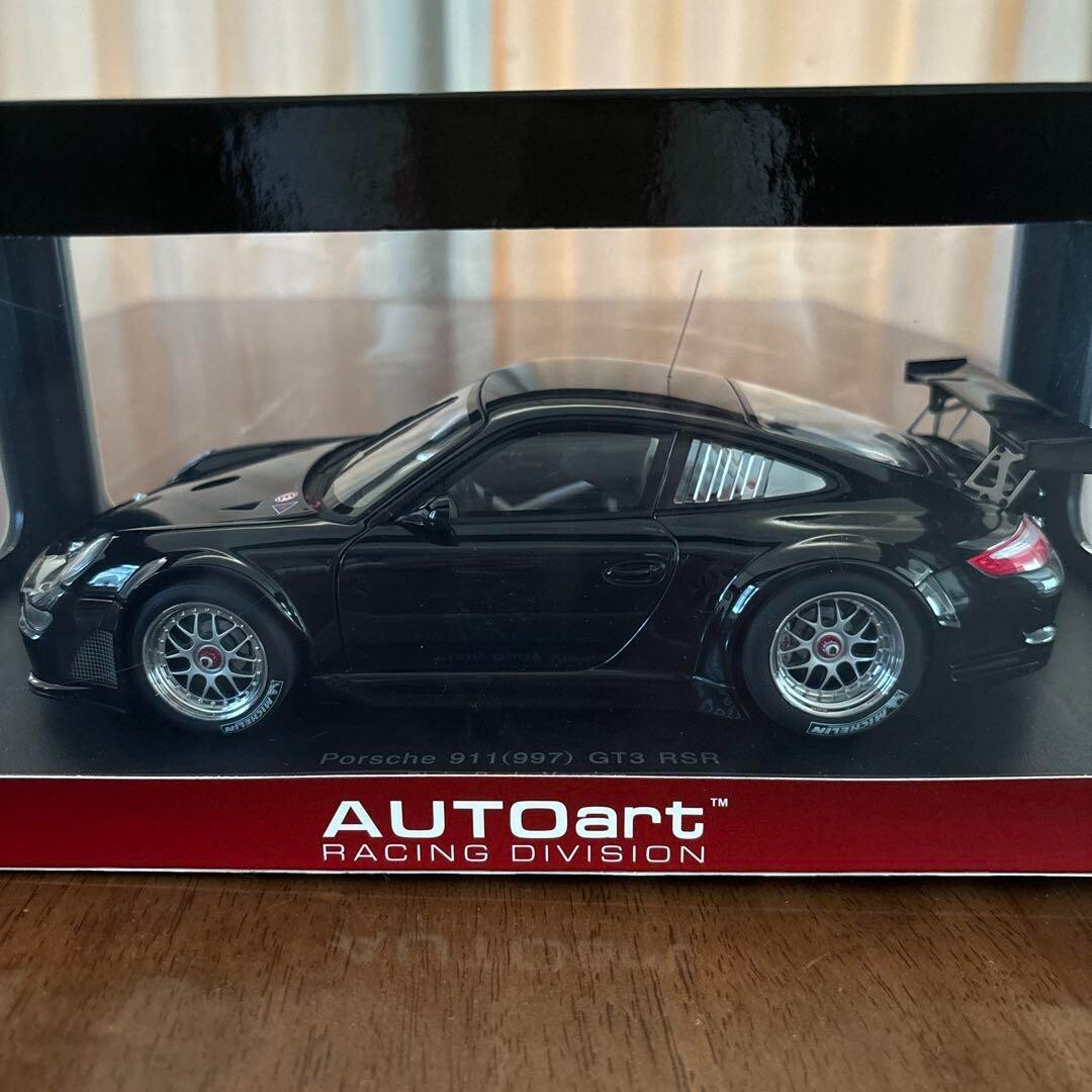 Autoart 1/18 Porsche 911 997 GT3 RSR Plain Bocy Version Black | eBay