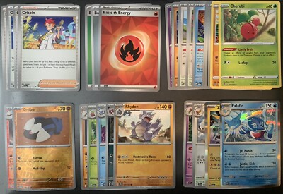   Lot 28 Pokemon Starter Set Cards Base Stage 1 2 Reverse Holo Trainer Energy