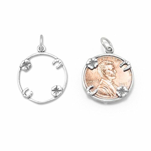 Lucky Penny Holder Sterling Silver Charm - Made in the USA Lucky Penny Holder Sterling Silver Charm - Made in the USA