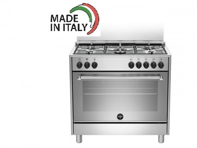 CUCINA 90X60 INOX 5 FUOCHI FORNO ELETTRICO MULTIFUNZIONE LAGERMANIA  AMN965EXV | eBay