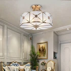Vintage Ceiling Light Chandelier Stained Glass Lamp Flush Mount Fixture Tiffany