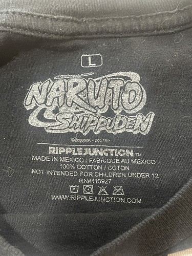 Naruto Shippuden Shirt Mens Black Shonen Jump Large Anime 2002 Ripple Junction - Picture 2 of 5