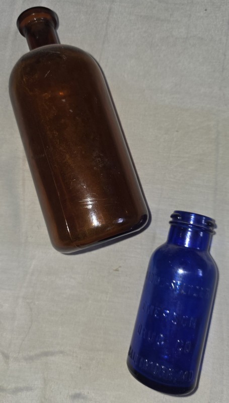 Emerson Drug Co & Donald Fletcher Lot 3 Pre-1930 Glass Pharmacy Bottles