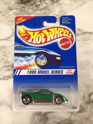 1995 Hot Wheels #343 Model Series1/12 SPEED BLASTER Green Chrome-Base 3 Sp-Varia
