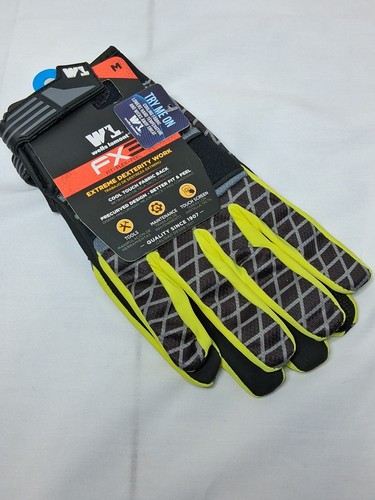 Men's Work Gloves Size M Wells Lamont FX3 Cool Synthetic Leather Gloves Black