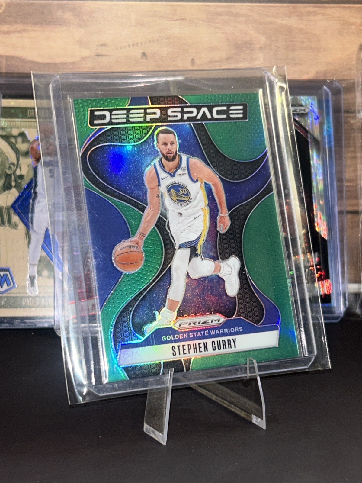 Stephen Curry Deep Space Prizms Green SP 2024 Prizm #10 Warriors Insert
