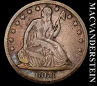 1868-S Seated Liberty Half Dollar - Scarce  Semi-key  Better Date  #L5114