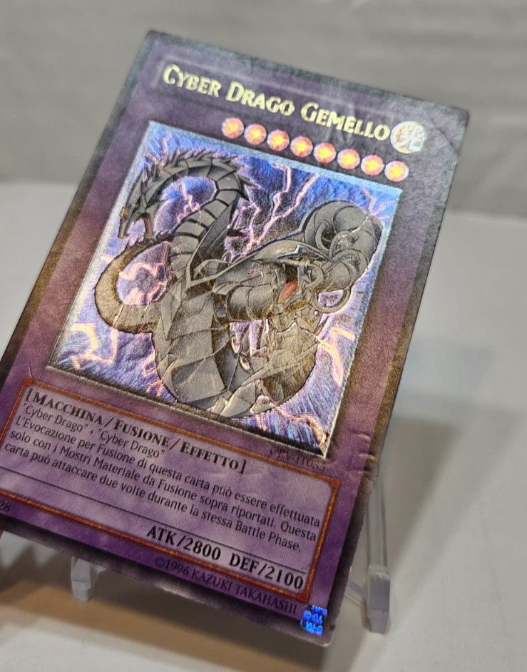 ITALIAN ULTIMATE Rare Cyber Twin Dragon CRV-IT035 CRV-EN035 Unlimited YGO 7947 - Image 3 of 4
