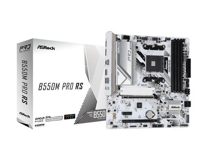 ASRock B550M Pro RS Motherboard, compatible with AMD Ryzen 5000 series CPUs (Soc