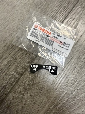 Yamaha Golf Cart Switch Name Plate Sticker J0D-K8282-00