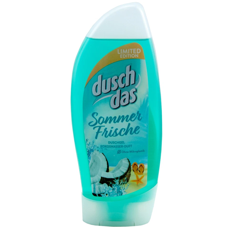 duschdas Duschgel SOMMER FRISCHE 1 x 250ml - Kokoswasser Duft -ohne Mikroplastik - Bild 1 von 1