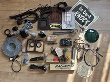 Lot Of Mixed Camera Parts And Other Vintage Items