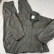 US Military FR Summer Flyers Coveralls Mens 44 Green Fire Resistant Flight Suit
