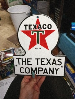 Porcelain Texaco The Texas Company Sign