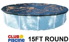 Winter Pool Cover Club Piscine - 15ft Round - Blue