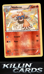 Reverse Holofoil Monferno 19/114 Pokemon Uncommon XY - Steam Siege Card NM