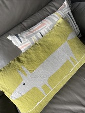Scion Mr Fox Yellow & Grey rectangle cushions by John Lewis, feather Filled