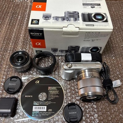 Sony Alpha NEX-C3 Dual Lens Kit Mirrorless Camera Used Excellent Japan