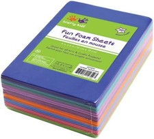 Fun Foam Sheets 4x6in, 1.5mm Thick, 30 Assorted Colors for Crafts