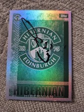 Signed Owen Elding Hibernian Scottish Football Match Attax Badge Card