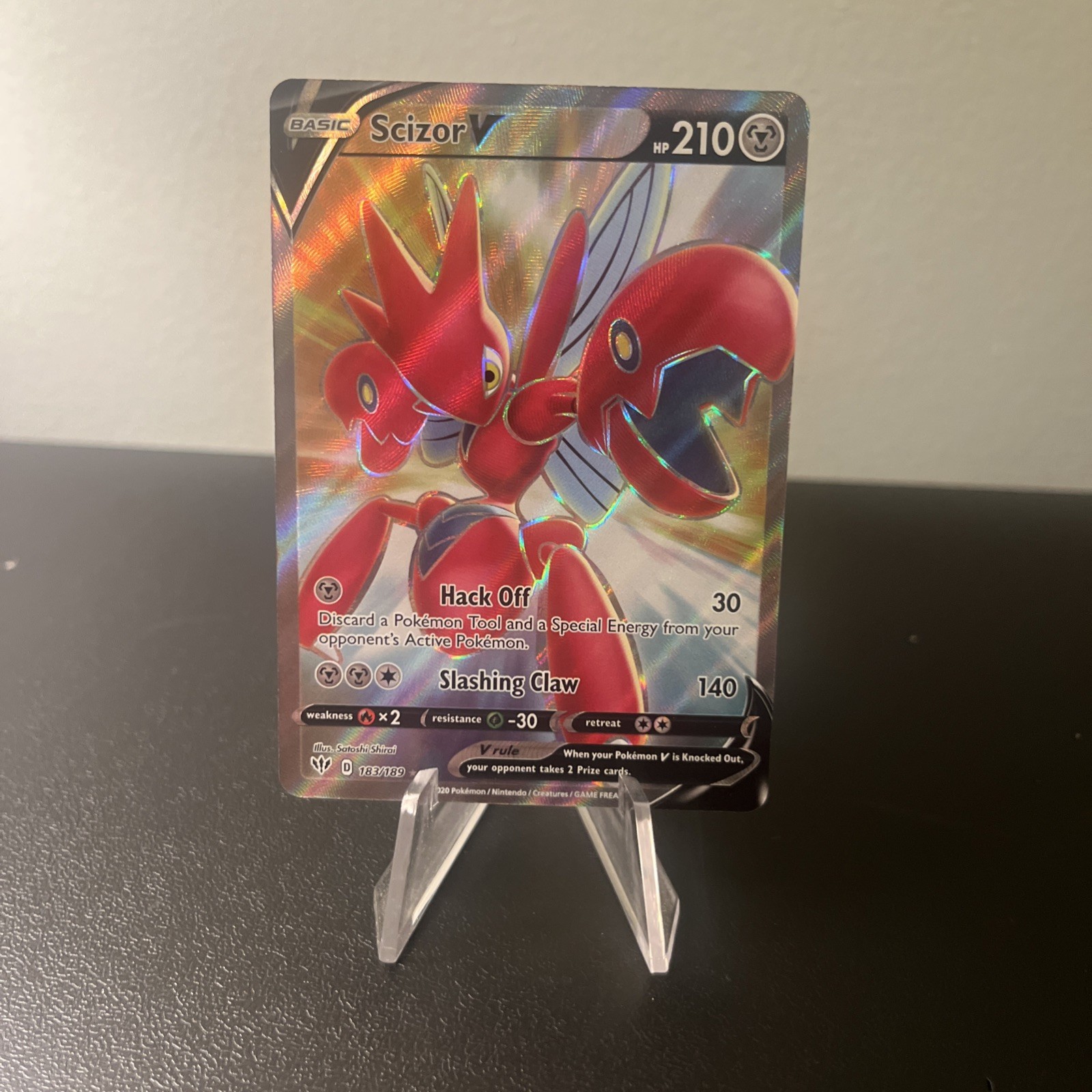 Scizor V 183/189 Darkness Ablaze NM Full Art Ultra Rare Pokemon Card