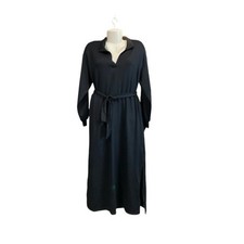 Joe Fresh Women's Black Long Sleeve Sweater Dress w/ Belt Women's Dress | Size M