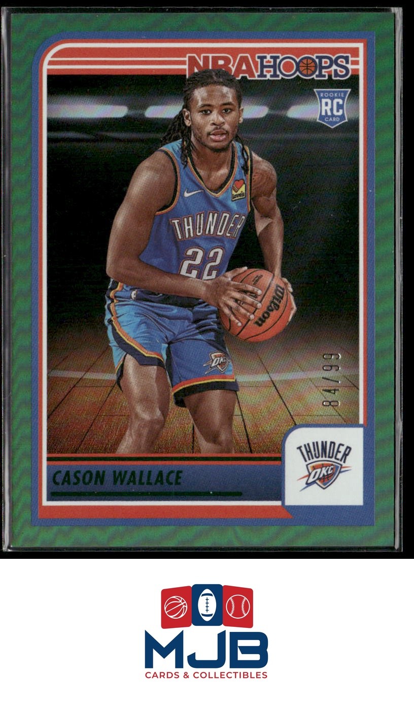 2023-24 Hoops Cason Wallace Green #/99 Rookie #252 Oklahoma City Thunder