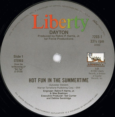 #ad Dayton Hot Fun In The Summertime Used Vinyl Record 12 D7441z GBP 11.09