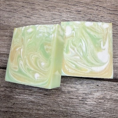 Handmade Natural Lime Light Bar Soap, 2 Pack, Beauty Bar, Gift For Her or Him