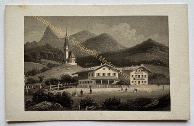 orig CDV Foto Litho Fotografie Bild alt 1873 Dorf Kreuth Tegernsee Ravizza Max