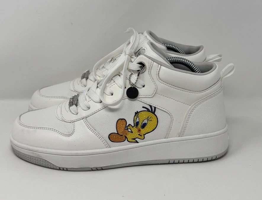 Zapatillas Aldo X Looney Tunes para mujer Piolín altas blancas talla 9 EE. UU. 40 UE Foto 3 de 4