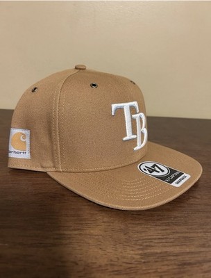 Tampa Bay Rays Carhartt x '47 Captain Hat Duck Cloth Brown OSFM NEW SAMPLE