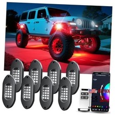 LED Rock Lights for Trucks,Rocklights with App Remote Control, 8 Pods RGB
