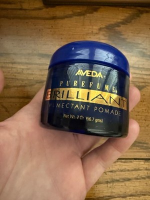 Aveda Purefume Brilliant Humectant Pomade 2 oz Orignal Cobalt Blue Glass Jar NEW