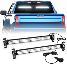 17” Traffic Advisor Strobe Light Bar Emergency Warning Flashing for Car White