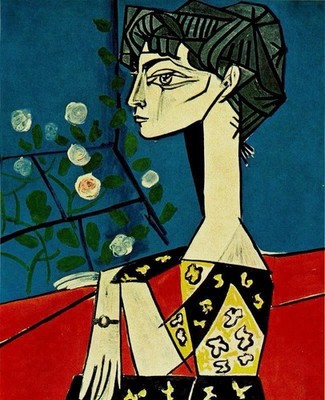 Pablo Picasso Signed Oil Painting on Canvas 16x24 in Modernism .