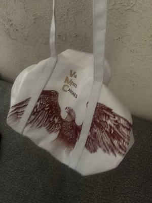 VMC Viva Mexico Cabrones Eagle Print White Men's Shoulder Bag