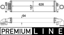 Ladeluftkühler PREMIUM LINE MAHLE CI 480 000P für X156 GLA MERCEDES KLASSE W176