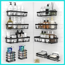 10 Pack Shower Caddy Organizer Rack Shelf for Inside Shower, Self Adhesive Wa...