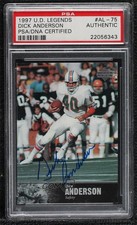 1997 Upper Deck NFL Legends Auto Dick Anderson #AL-75 PSA Authentic Auto 1q7