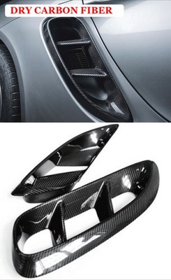 Dry Carbon Side Fender Air Vent Cover Trim For Porsche 718 GTS Boxster Cayman