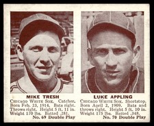 1941 Double Play Mike Tresh/ Luke Appling White Sox #69 AND 70